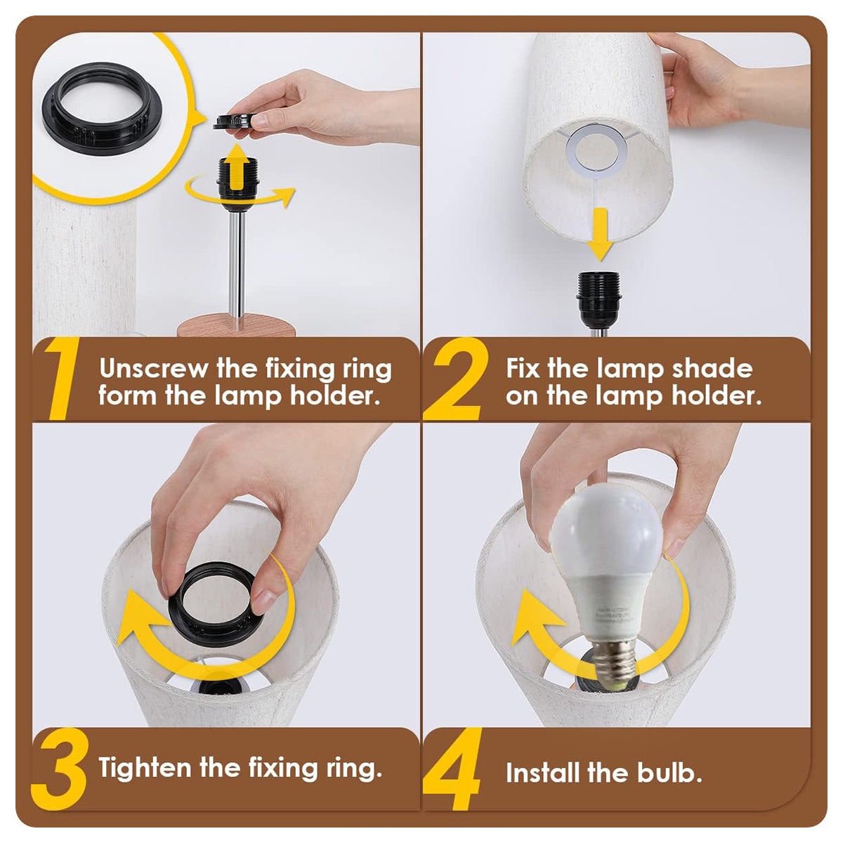 3-Speed Dimmable Bedside Table Lamp Touch Control Modern Nightstand Light AU
