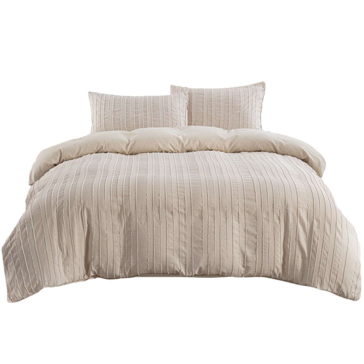 3PCS Bedding Set Quilt Cover with 2 Pillowcases Queen Size