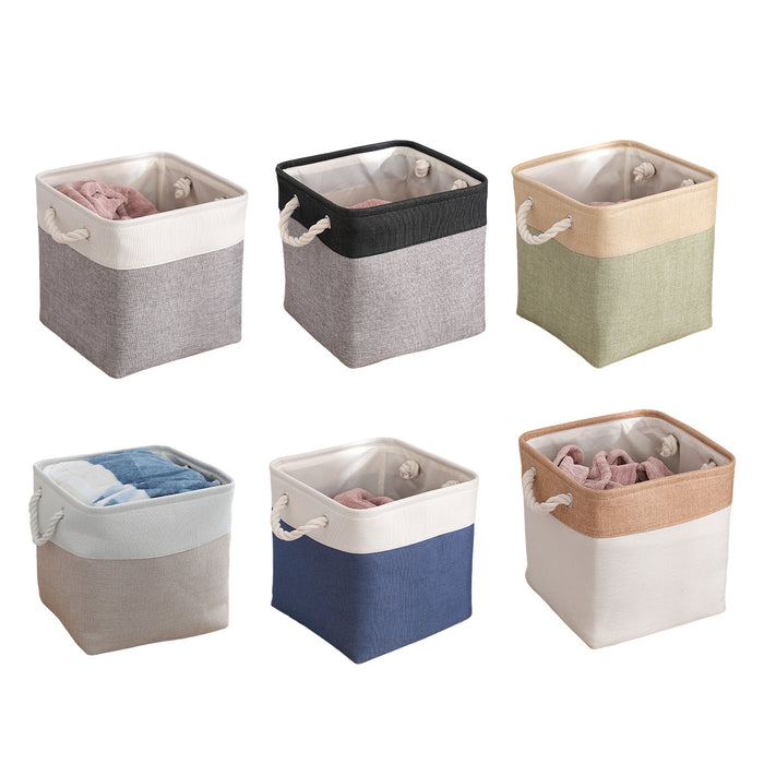 Storage Basket with Cotton Rope Carry Handles