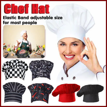 Chef Hat Adjustable Kitchen Cook Cap for Restaurants