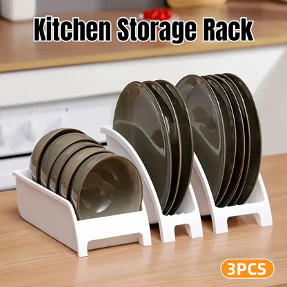 3pcs Dish Drying Rack Cabinet Cutlery Shelf Organizer Set