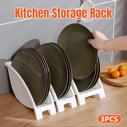 3pcs Dish Drying Rack Cabinet Cutlery Shelf Organizer Set