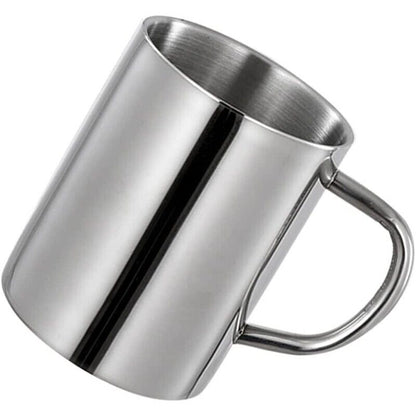 2PCS 380ML Stainless Steel Double Wall Cup Mugs Drinking Coffee Camping Travel