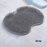 TPR Shower Foot Scrubber with Massage Surface — Dark Grey