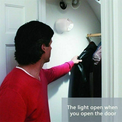 360° Battery Operated Indoor Outdoor Garden Motion Sensor Security LED Light New