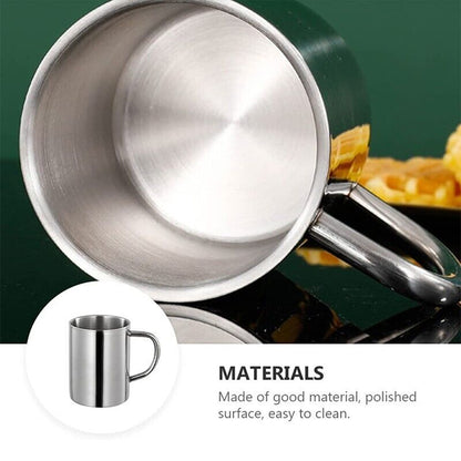 2PCS 380ML Stainless Steel Double Wall Cup Mugs Drinking Coffee Camping Travel