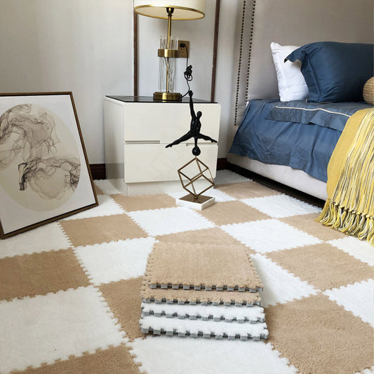 10 Pcs Foam Floor Tiles with Plush Surface