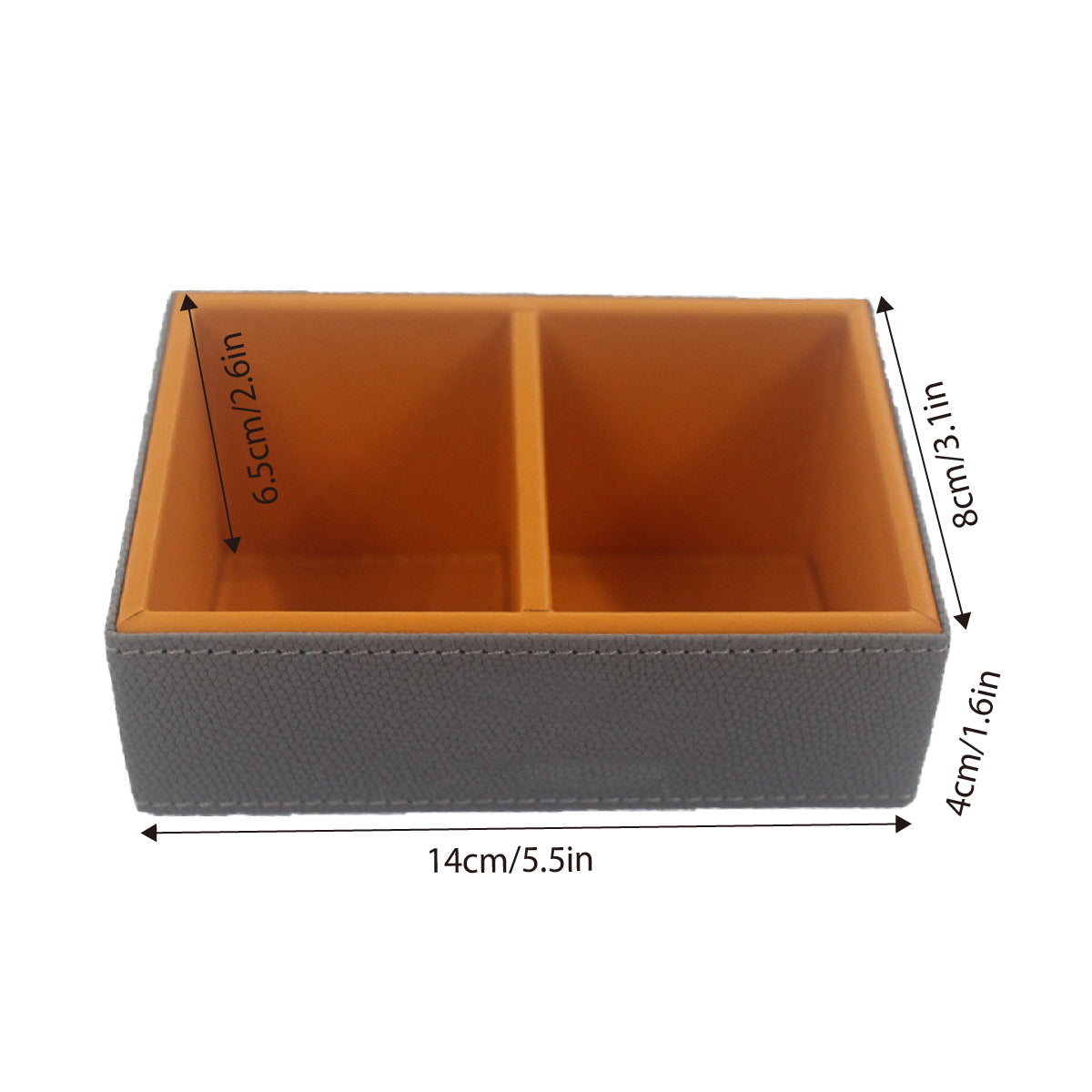 Beveled Double Compartment Tea Caddy Hotel Organizer