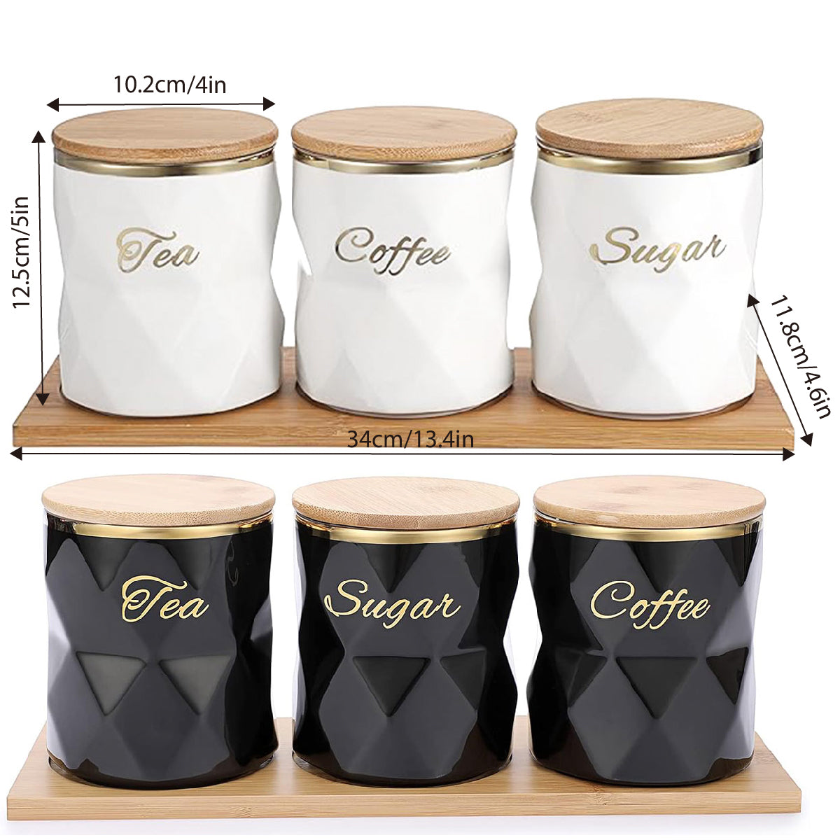 Ceramic Sealed Storage Jar Kitchen Spice Coffee Tea Container Airtight Canister