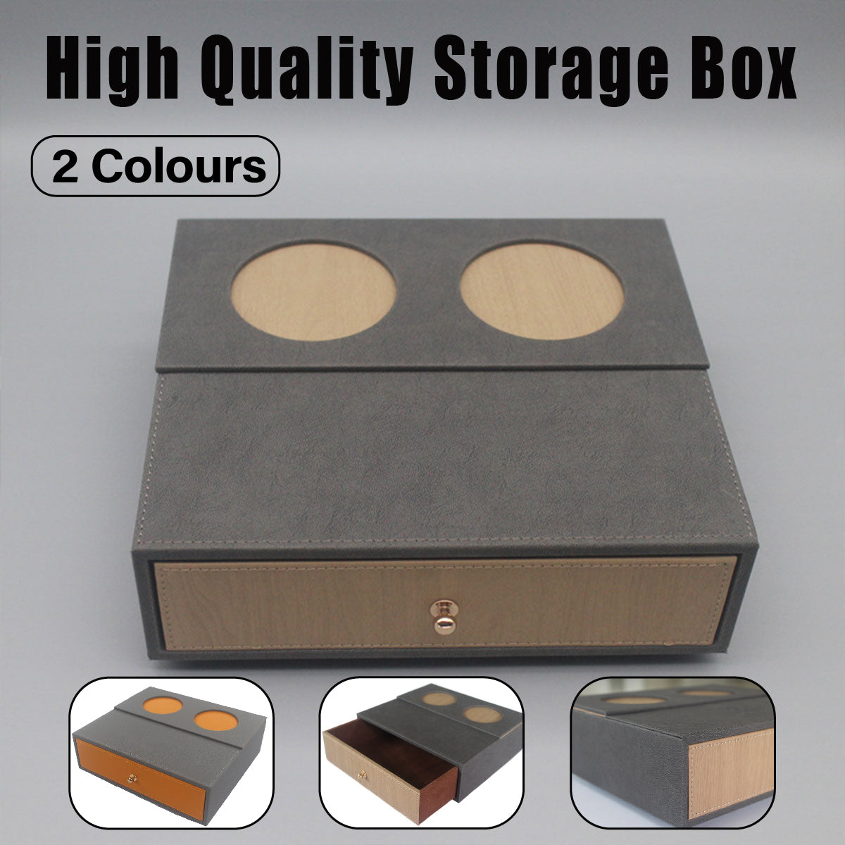 Hotel Toiletries Dispenser Box Leather Wood Storage