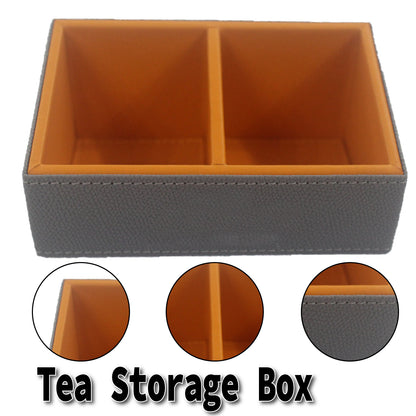 Beveled Double Compartment Tea Caddy Hotel Organizer