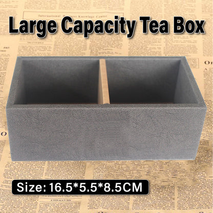 Double Compartment Tea Caddy Hotel Room Organizer