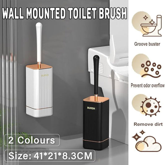 Silicone TPR Toilet Brush Cleaning Bathroom Holder Toilet Cleaner Wall-mounted