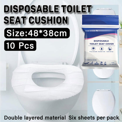 10PCS Disposable Water Soluble Toilet Seat Cover Travel Hygiene Paper Mat AU