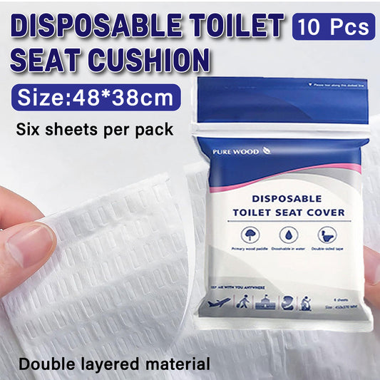 10PCS Disposable Water Soluble Toilet Seat Cover Travel Hygiene Paper Mat AU