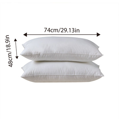 White Hotel Bed Pillow Insert 48x74cm Polyester Fibre