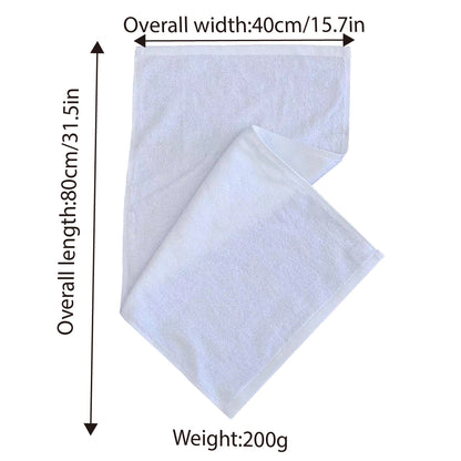 6pcs Absorbent White Cotton Bath Towels for Hotel & Home Use