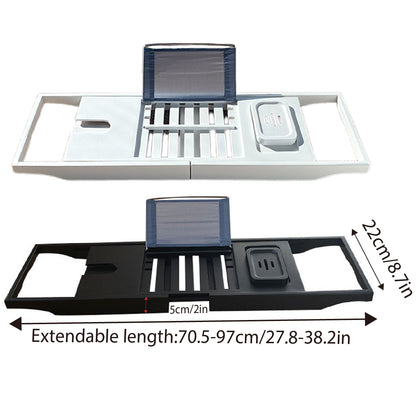 Expandable Anti-Slip Bathtub Storage Rack Adjustable Household Bath Shelf AU