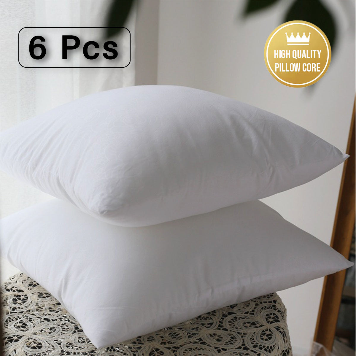 White Hotel Cotton Pillow Core with Anti-Feather Sanding Cloth