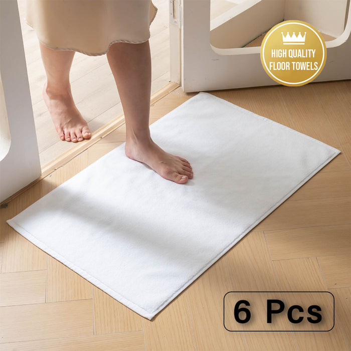 6 Pcs Absorbent Cotton Bathroom Floor Mat Towel – Product View 2