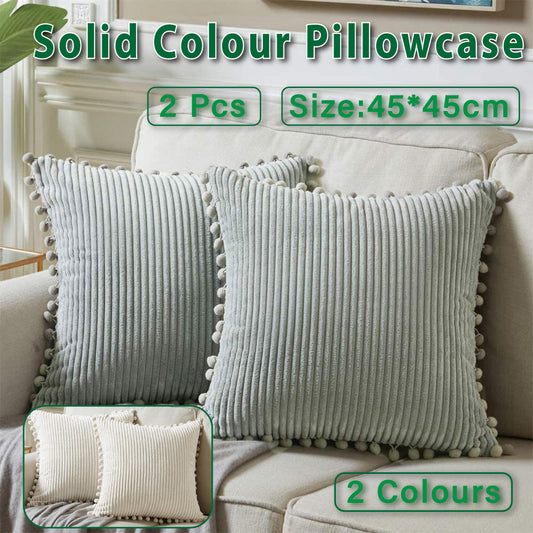 2PCS Corduroy Pillow Cover Luxury Decorative Cushion Case for Sofa Living Room