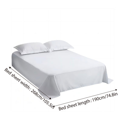 White Cotton Bed Sheet Hotel Quality Satin Weave