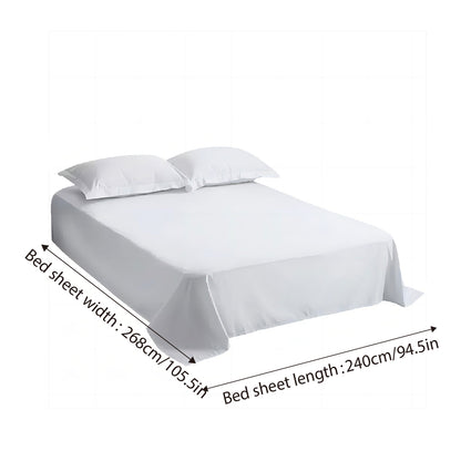 White Cotton Bed Sheet Hotel Quality Satin Weave