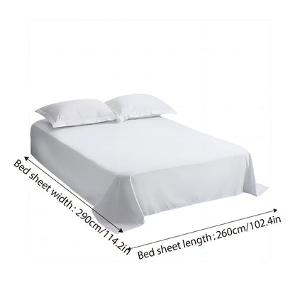 White Cotton Bed Sheet Hotel Quality Satin Weave
