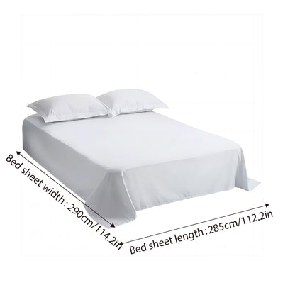 White Cotton Bed Sheet Hotel Quality Satin Weave