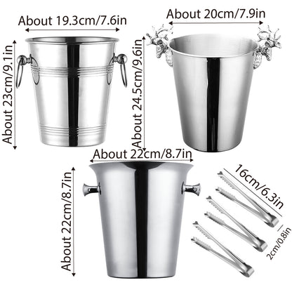 5L Stainless Steel Ice Bucket for Champagne Wine and Bar