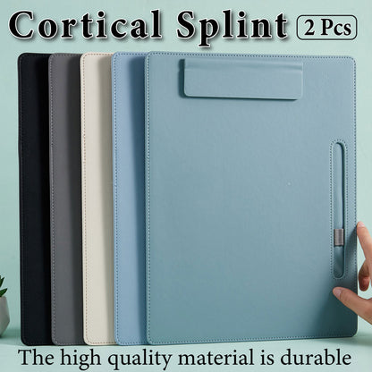 2 Pcs Leather Clipboard Conference File Holder for Hotel Menu