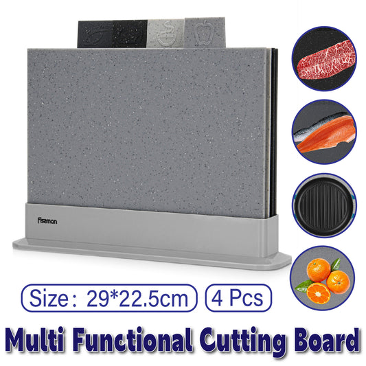 4pcs Cutting Board Set Non Slip Kitchen Chopping Boards Food Prep Kitchen Tools