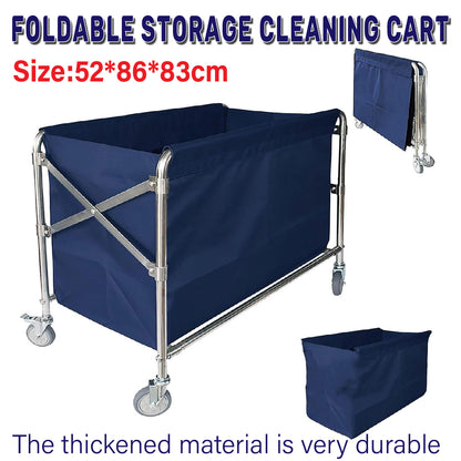 Folding Linen Trolley with Silent Wheels, Dry Wet Sorting