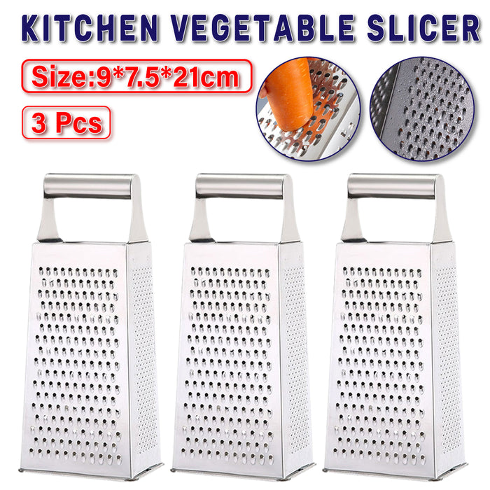 3 Pcs Vegetable Graters with Steel Blades