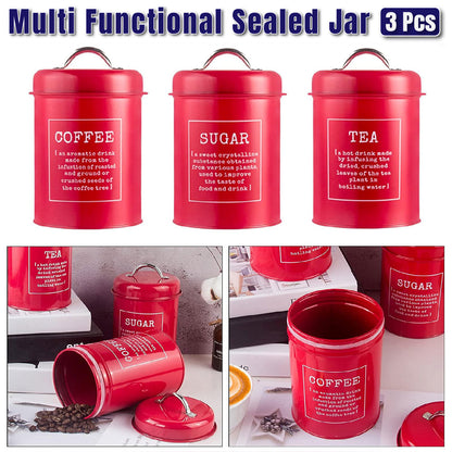 3 Pcs Multi-Purpose Sealed Jars with Airtight Lids for Kitchen Organization AU
