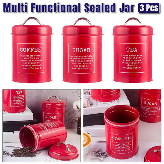 3 Pcs Multi-Purpose Sealed Jars with Airtight Lids for Kitchen Organization AU