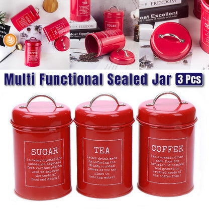 3 Pcs Multi-Purpose Sealed Jars with Airtight Lids for Kitchen Organization AU