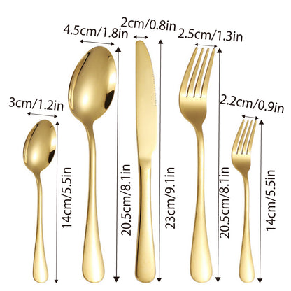 2 Sets Stainless Steel Cutlery 10 Piece Dining Utensils