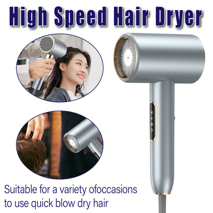 Hair Dryer Lightweight Blue Ray Quiet Hair Care Dryer 2400W High Speed No-Burn