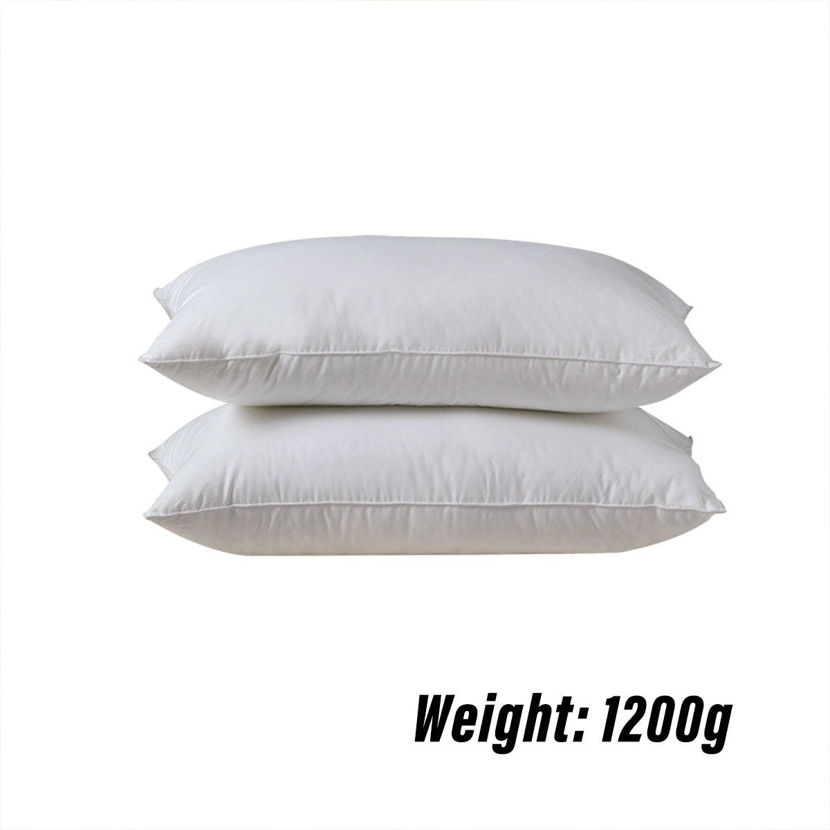 White Cotton Pillow Core Inserts Hotel Quality Pair Set