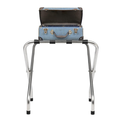 Stainless Steel Foldable Luggage Rack Hotel Room Portable Shelf Suitcase Holder