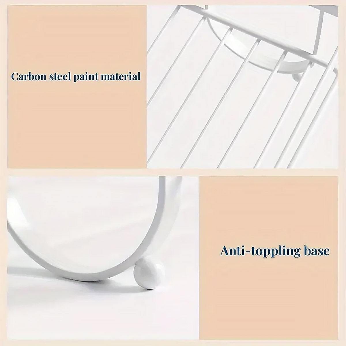 Iron Double Storage Shelf Organiser Durable Metal Rack for Kitchen Bathroom Use