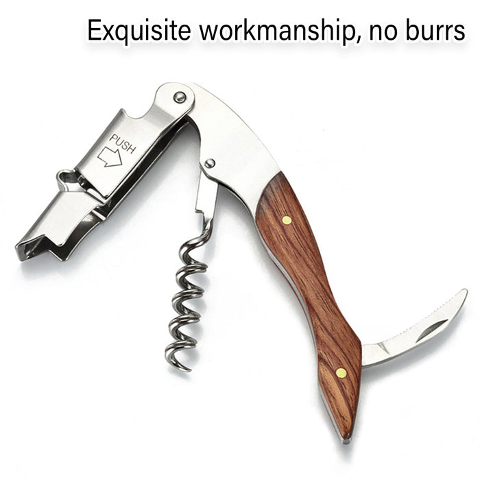 Folding Wine Bottle Opener with Foil Cutter