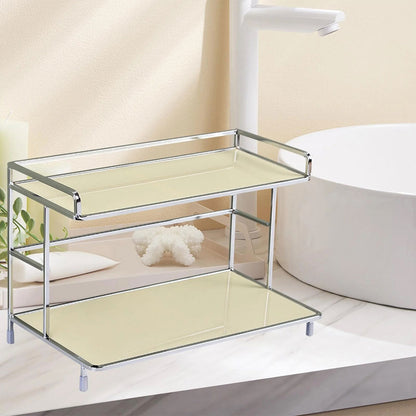 Kitchen Bathroom Desktop Storage Rack Water Cup Holder Cosmetic Iron Shelf  AU