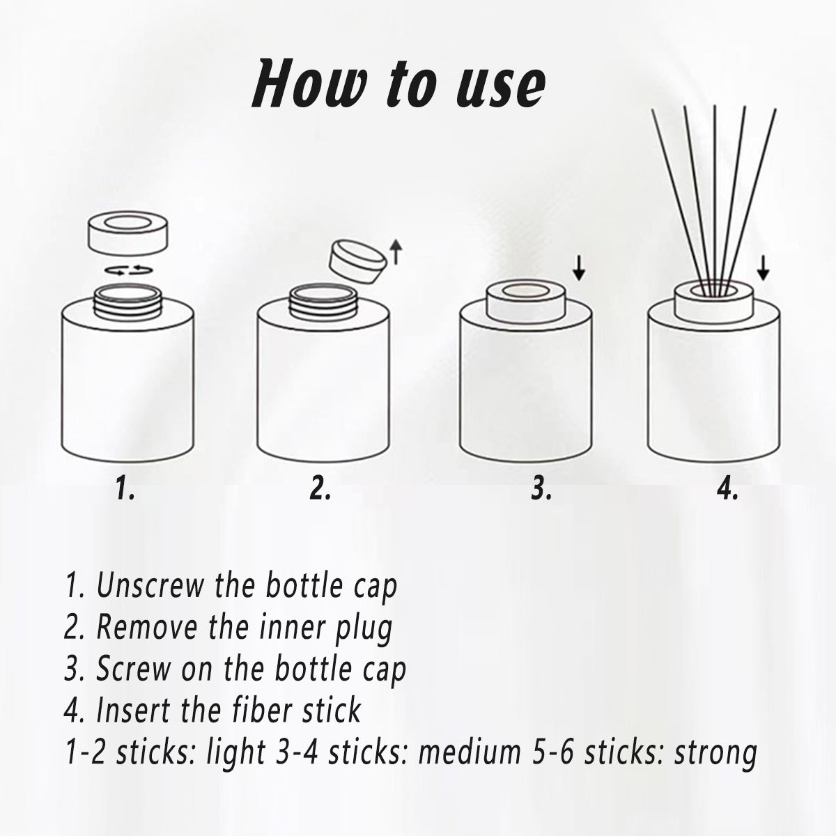 5 Pcs 120ml Scented Reed Diffuser Set Flame-Free Rattan