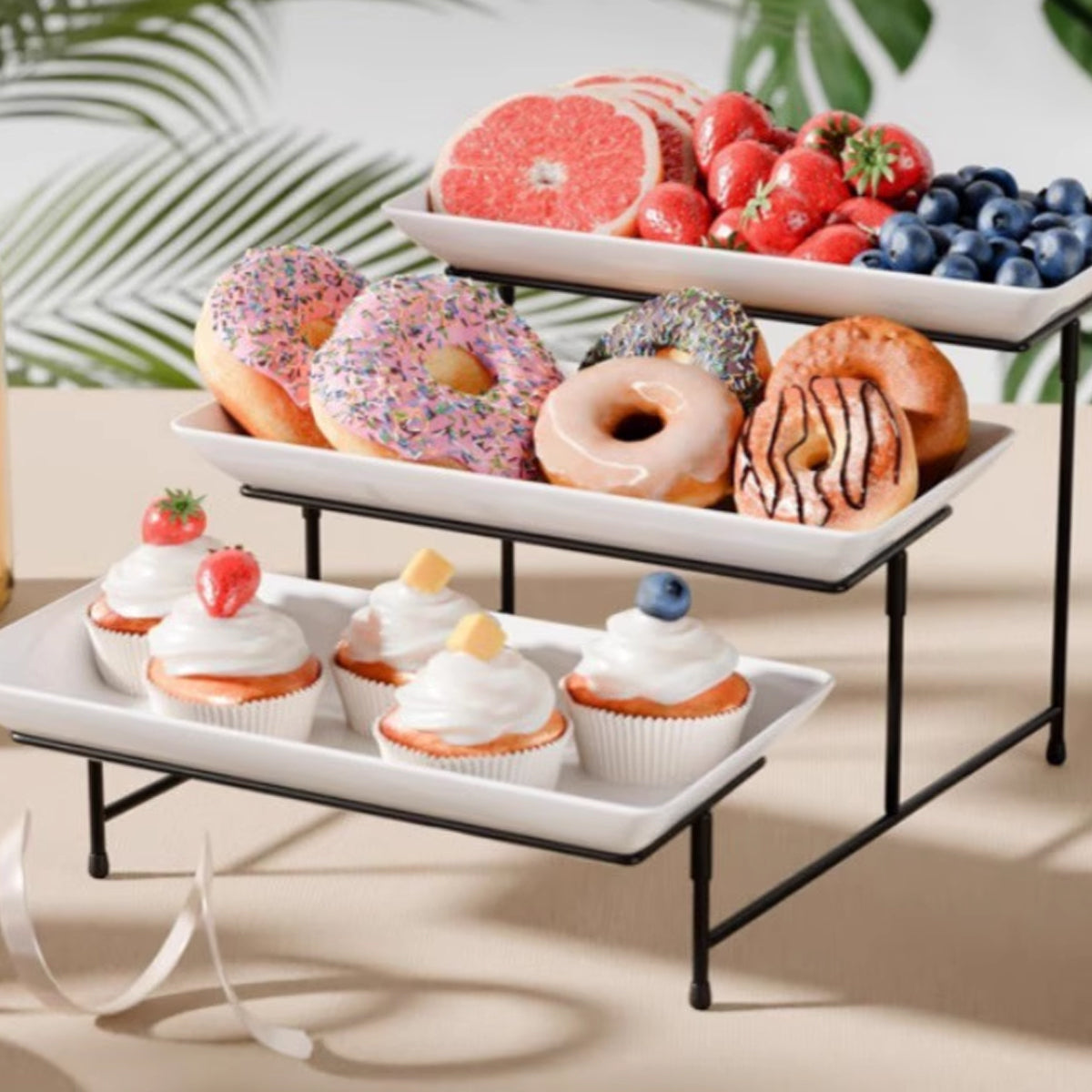 3 Tier Food Grade Dessert Display Stand for Party Wedding