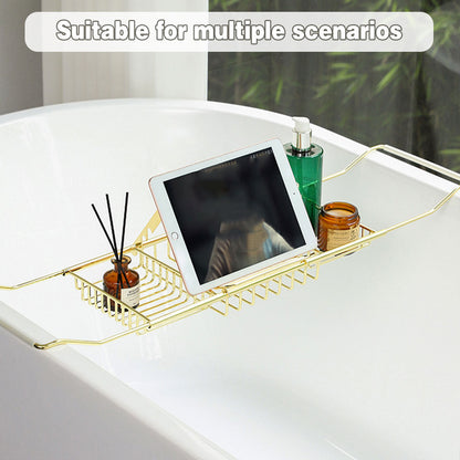 Adjustable Bathtub Tray with Telescopic Storage – Product View 11