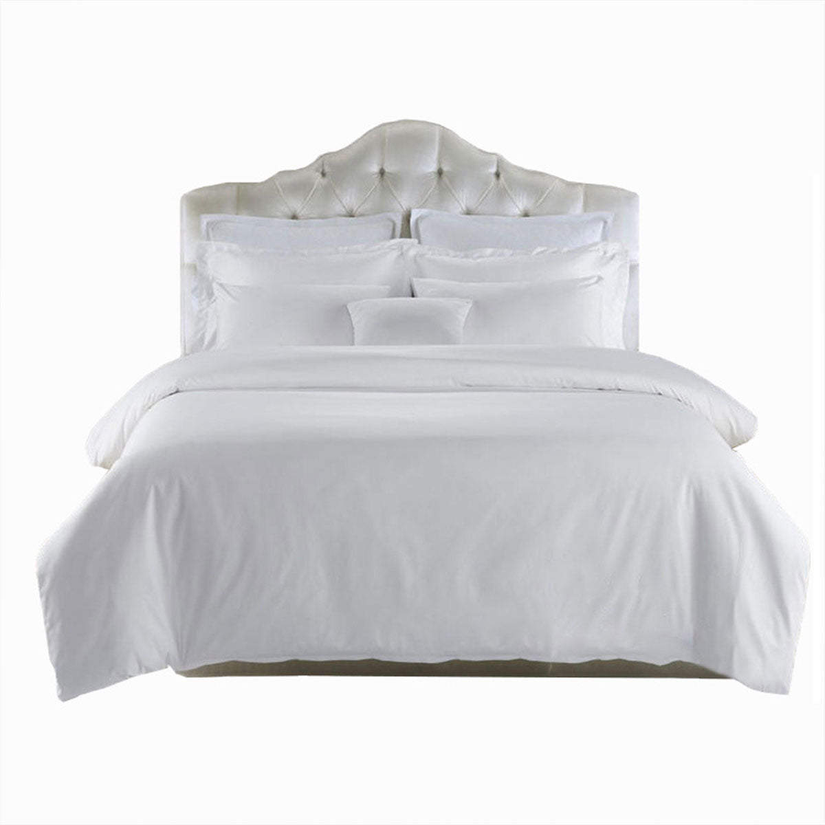 Hotel Quality White Duvet Cover Soft Fabric Bedding Set