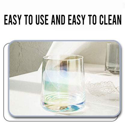 2 Pcs Glass Toothbrush Cups Set for Hotel Bathroom