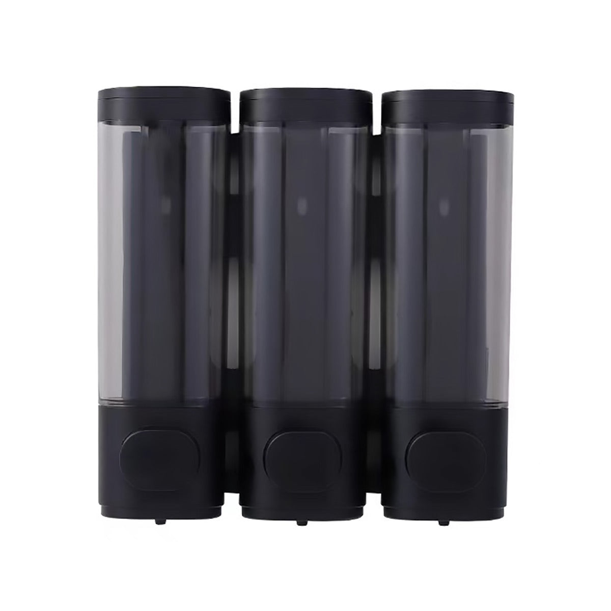 3 Bottle Wall Mount Bathroom Soap Dispenser in Black